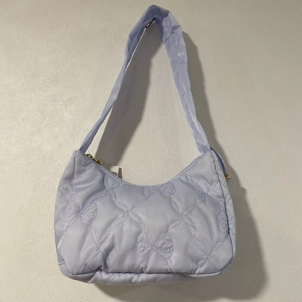 LoveShackFancy x Yoobi Lavender Quilted Bow Shoulder Bag NWT Kids